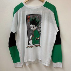 NWT Hunter X Hunter Gon Color-Block Girls Long Sleeve T-Shirt - Hot Topic Size L